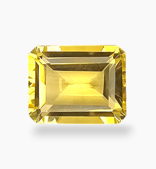 Natural Citrine Crystal 3.45 Carats Emerald Cut Shape Size 10.1x9mm