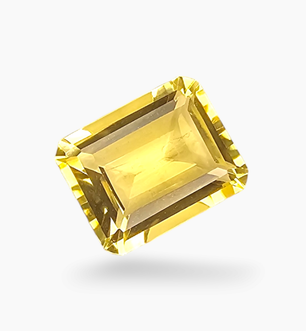 Natural Citrine Crystal 3.45 Carats Emerald Cut Shape Size 10.1x9mm
