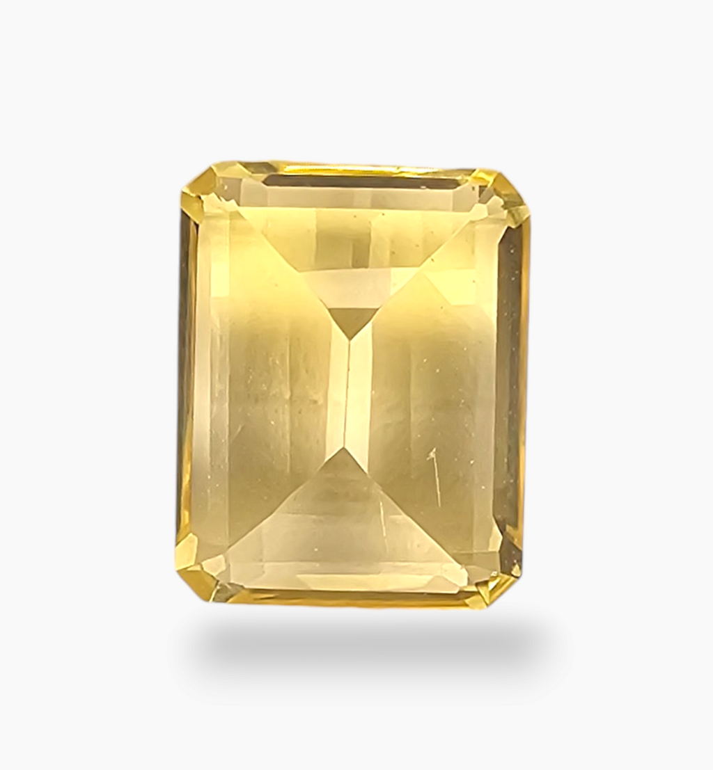 Natural Citrine Crystal 3.45 Carats Emerald Cut Shape Size 10.1x9mm