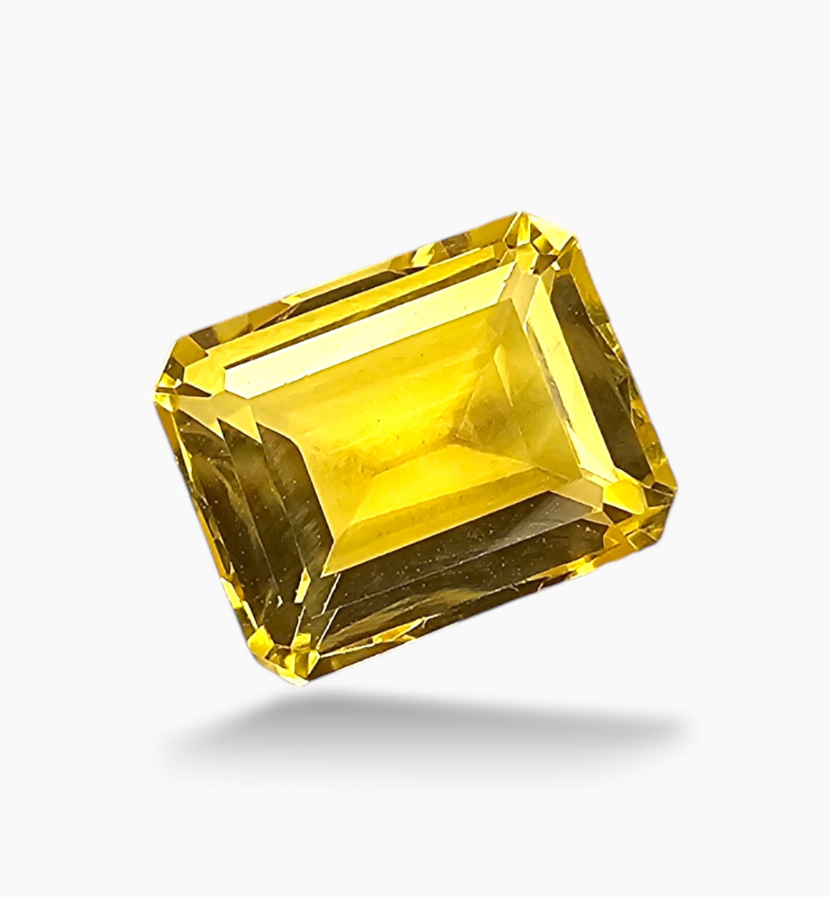 Natural Citrine Crystal 3.80 Carats Emerald Cut Shape Size 10.1x8.1mm