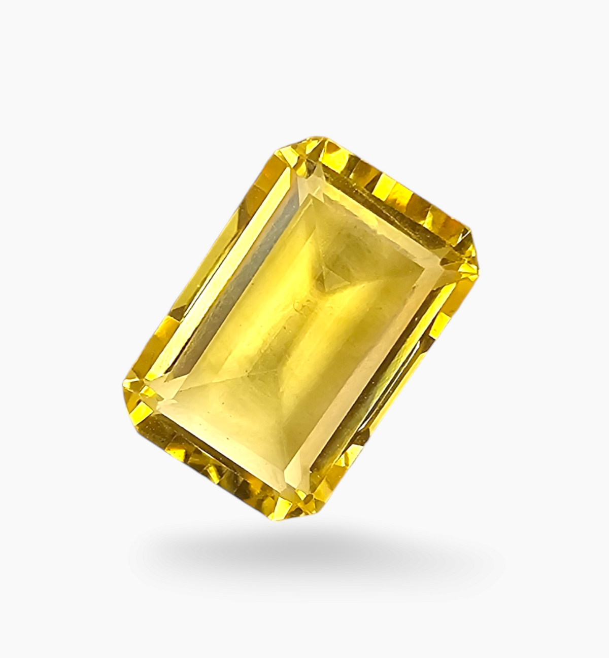 Natural Citrine Stone 3.88 Carats Emerald Cut Shape Size 12x8mm
