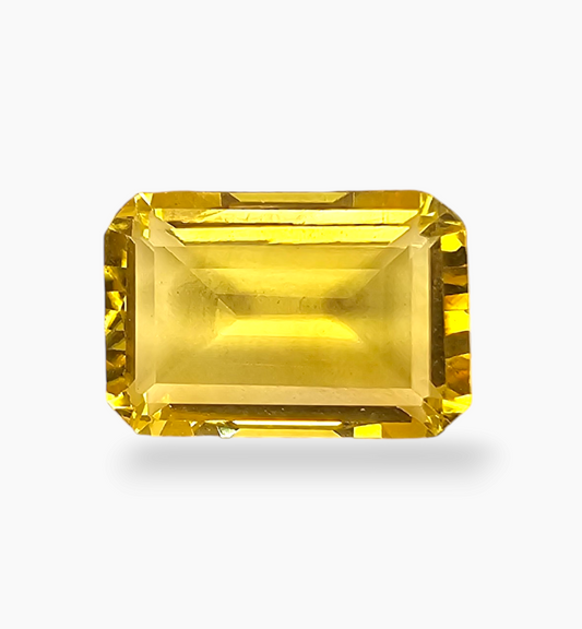 Natural Citrine Stone 3.88 Carats Emerald Cut Shape Size 12x8mm