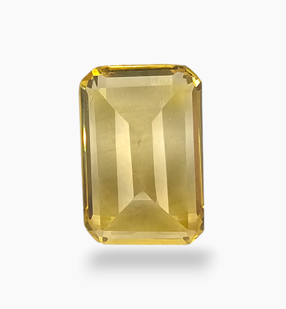 Natural Citrine Stone 3.88 Carats Emerald Cut Shape Size 12x8mm