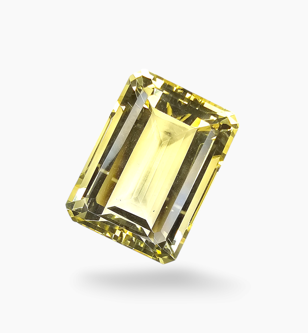 Natural Citrine Stone 30.22 Carats Emerald Cut Shape Size 22x16mm
