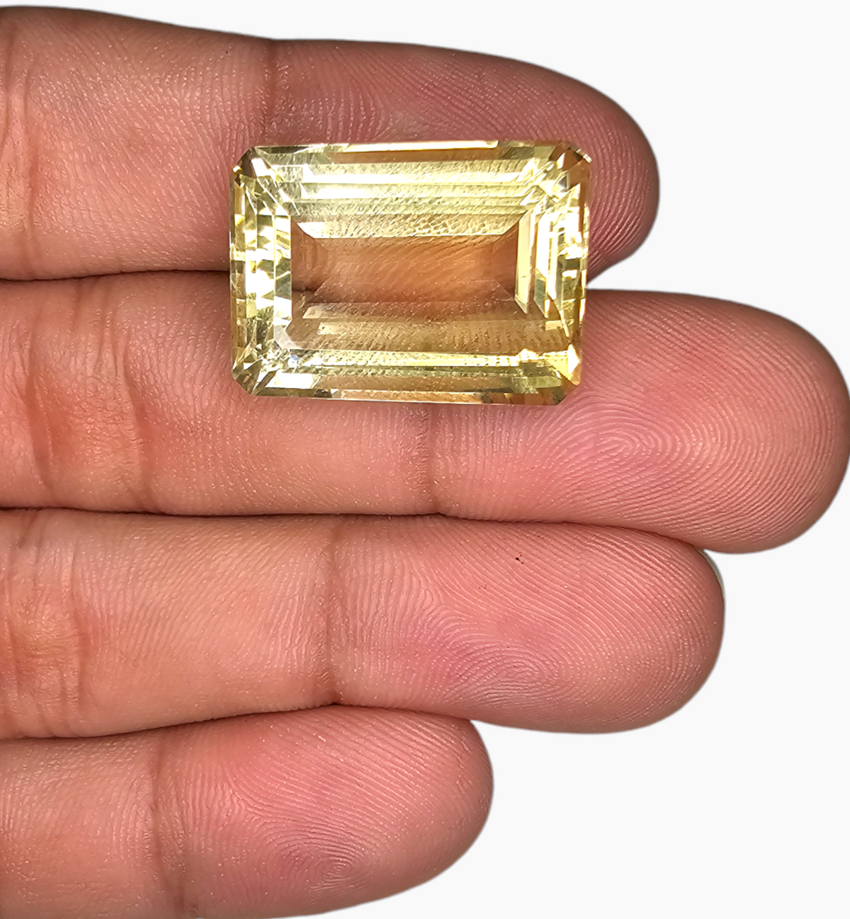 Natural Citrine Stone 30.22 Carats Emerald Cut Shape Size 22x16mm