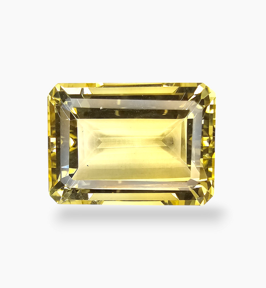 Natural Citrine Stone 30.22 Carats Emerald Cut Shape Size 22x16mm