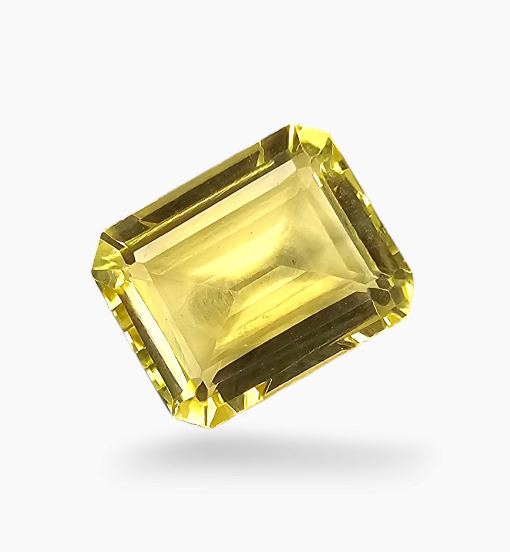 Natural Citrine Crystal 4.01 Carats Emerald Cut Shape Size 11x9mm