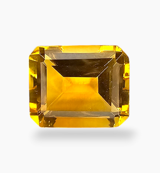 Natural Citrine Stone 4.52 Carats Emerald Cut Shape Size 11x9mm