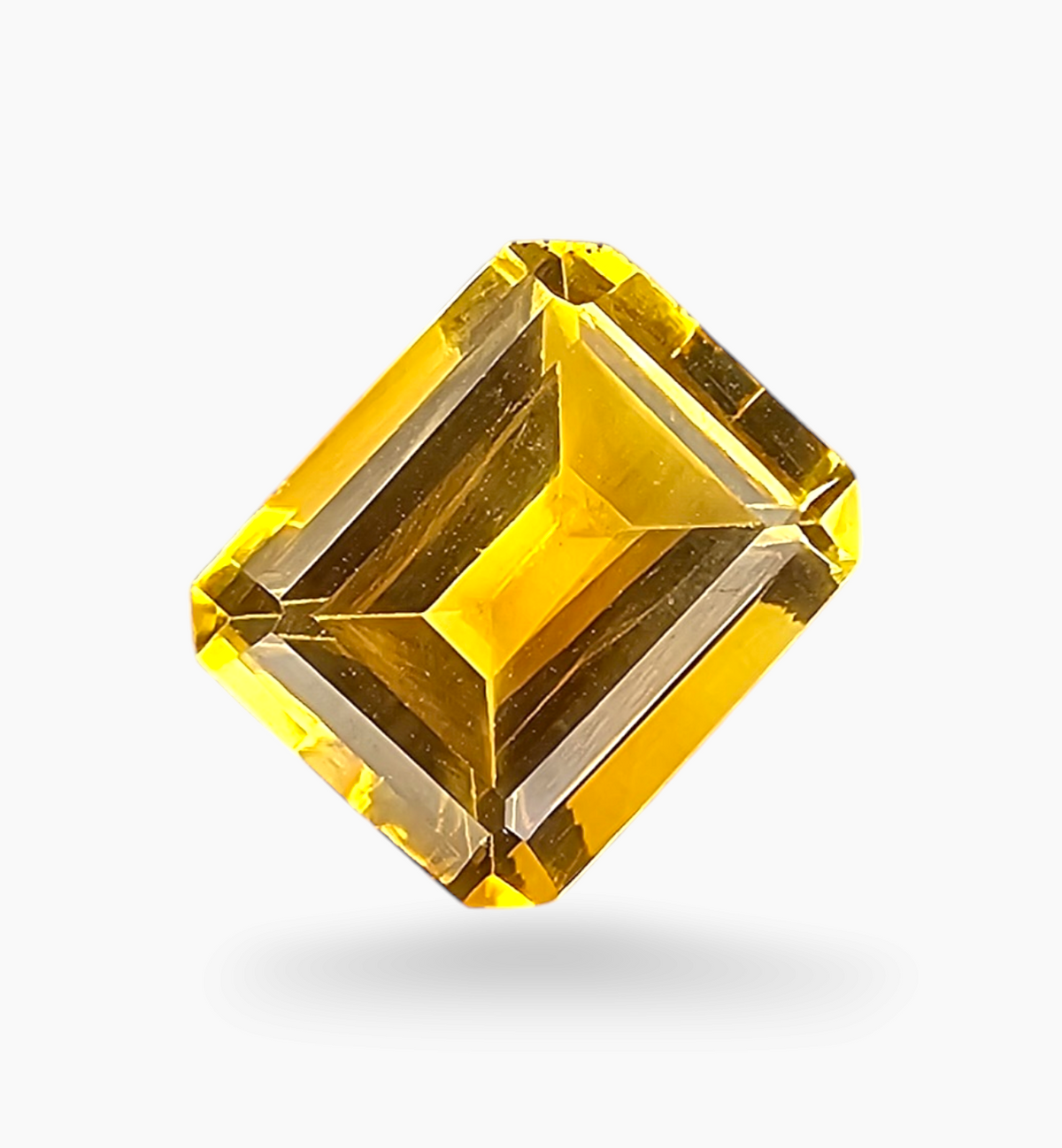 Natural Citrine Stone 4.52 Carats Emerald Cut Shape Size 11x9mm