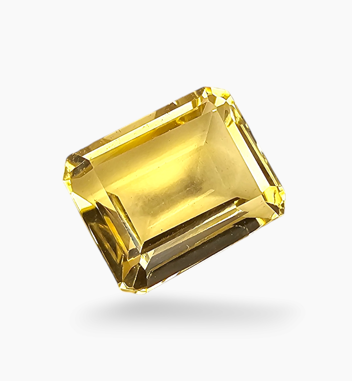 Natural Citrine Crystal 4.65 Carats Emerald Cut Shape Size 11x9mm