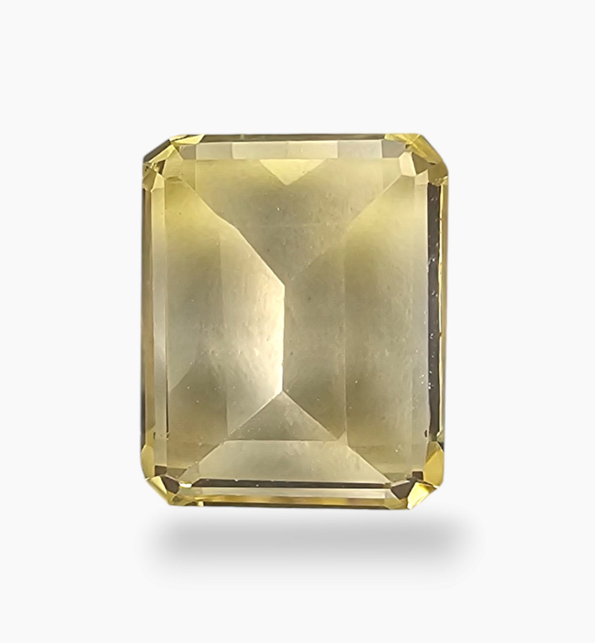 Natural Citrine Crystal 4.65 Carats Emerald Cut Shape Size 11x9mm
