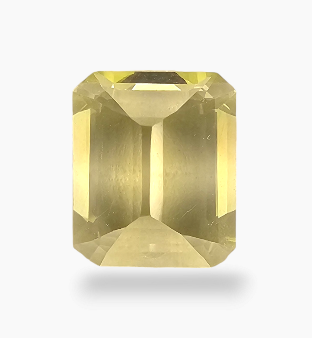 Natural Citrine Crystal 4.67 Carats Emerald Cut Shape Size 11.7x10mm