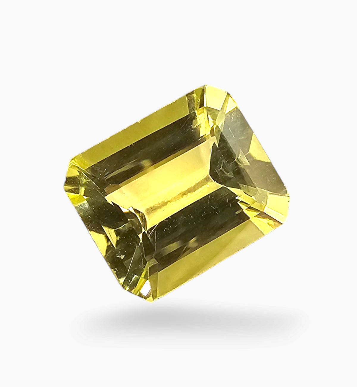 Natural Citrine Crystal 4.67 Carats Emerald Cut Shape Size 11.7x10mm