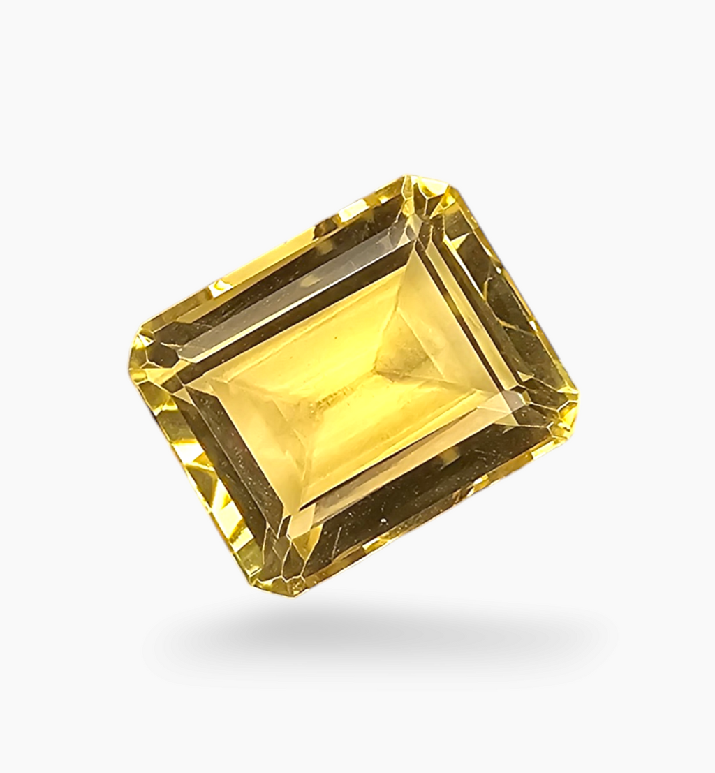 Natural Citrine Crystal 4.78 Carats Emerald Cut Shape Size 12x9mm
