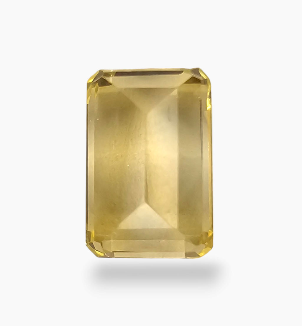 Natural Citrine Stone 5.12 Carats Emerald Cut Shape Size 12x8mm