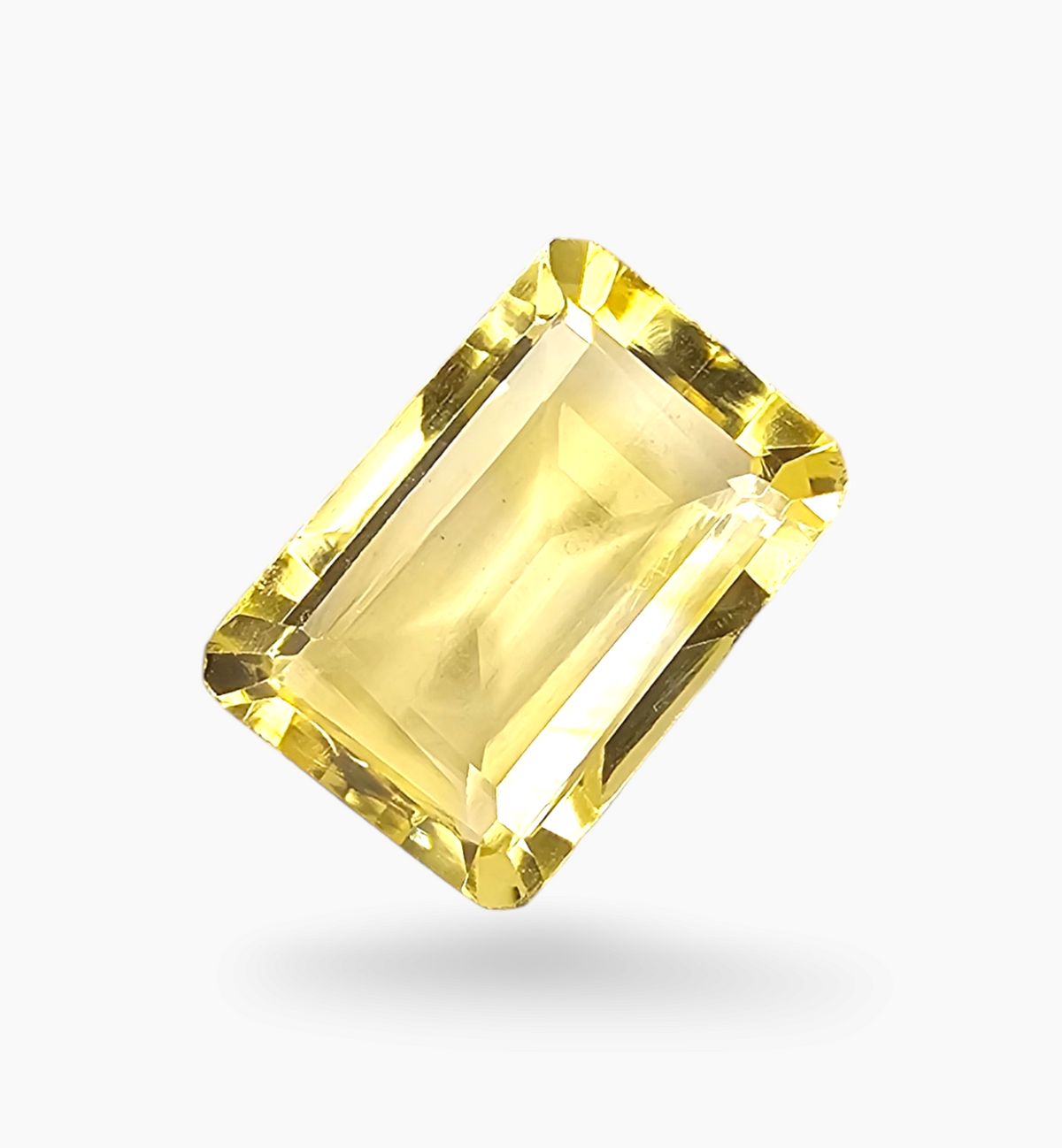 Natural Citrine Stone 5.23 Carats Emerald Cut Shape Size 13.5x9mm