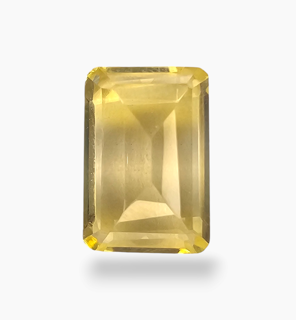 Natural Citrine Stone 5.23 Carats Emerald Cut Shape Size 13.5x9mm