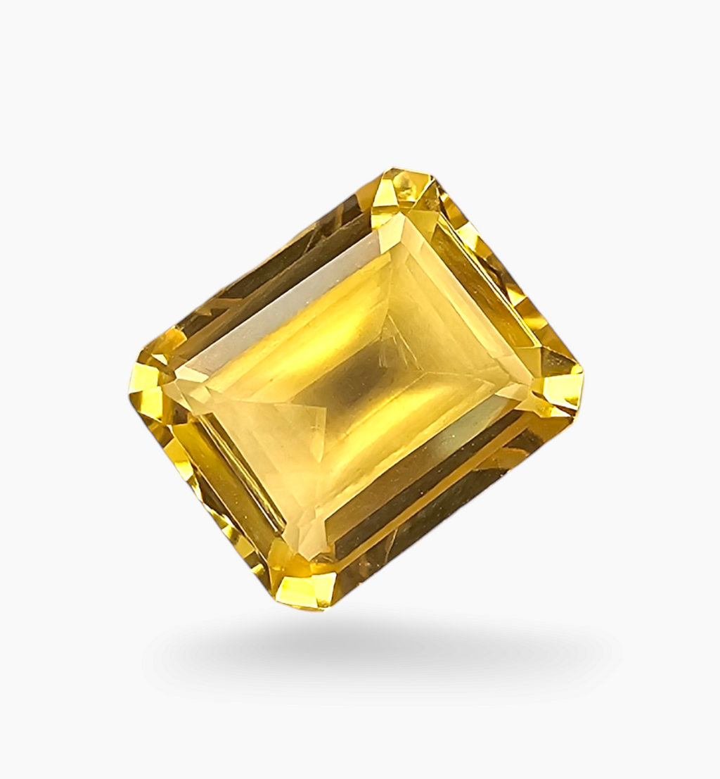 Natural Citrine Crystal 5.31 Carats Emerald Cut Shape Size 12x10mm