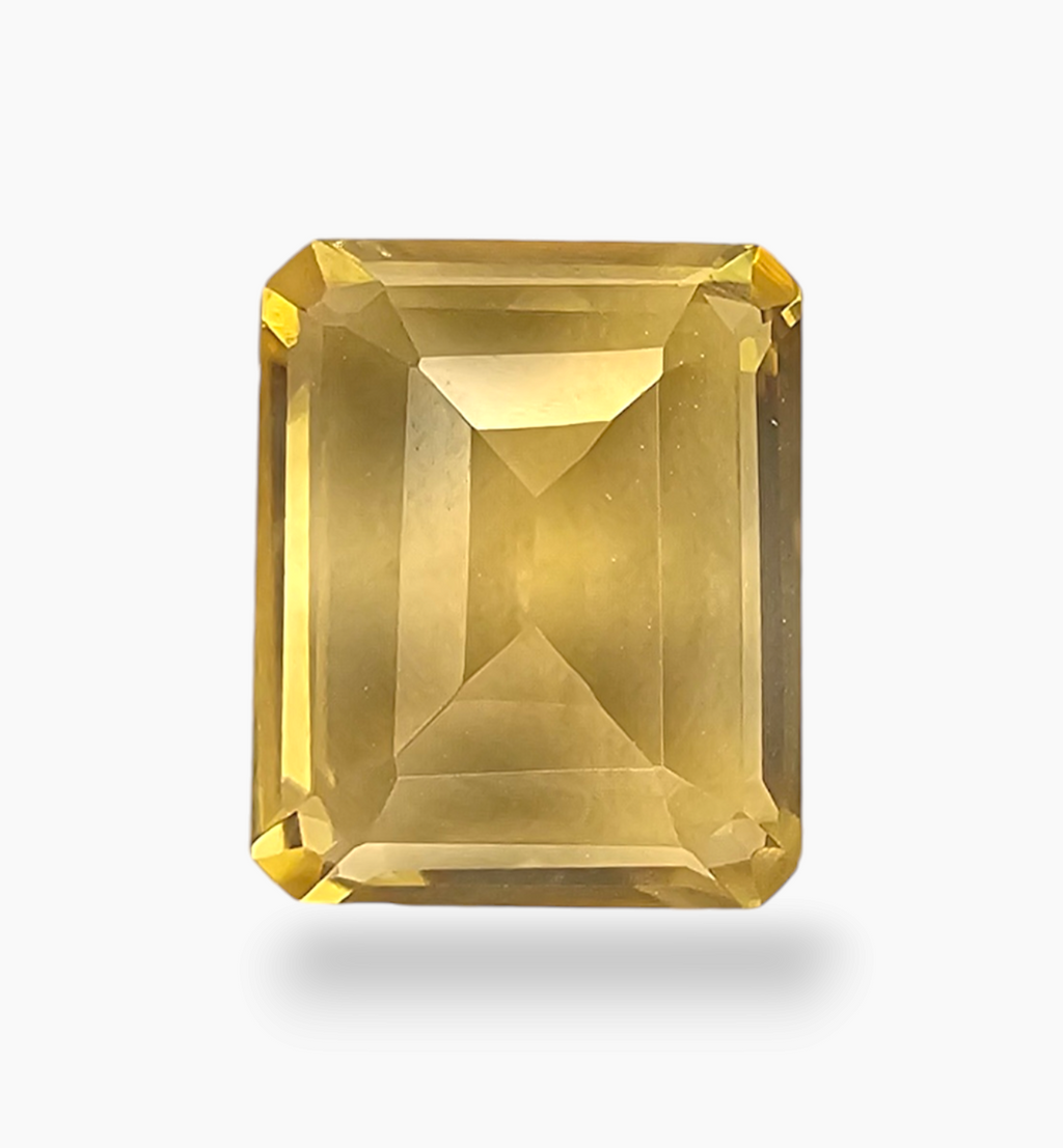 Natural Citrine Crystal 5.31 Carats Emerald Cut Shape Size 12x10mm