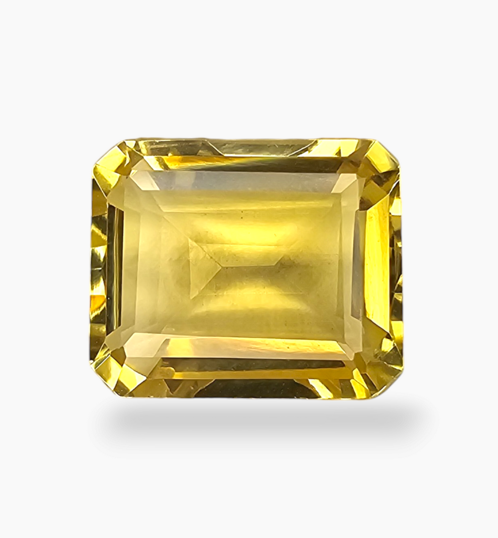 Natural Citrine Crystal 5.31 Carats Emerald Cut Shape Size 12x10mm