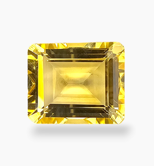 Natural Citrine Crystal 5.74 Carats Emerald Cut Shape Size 12.2x10.2mm