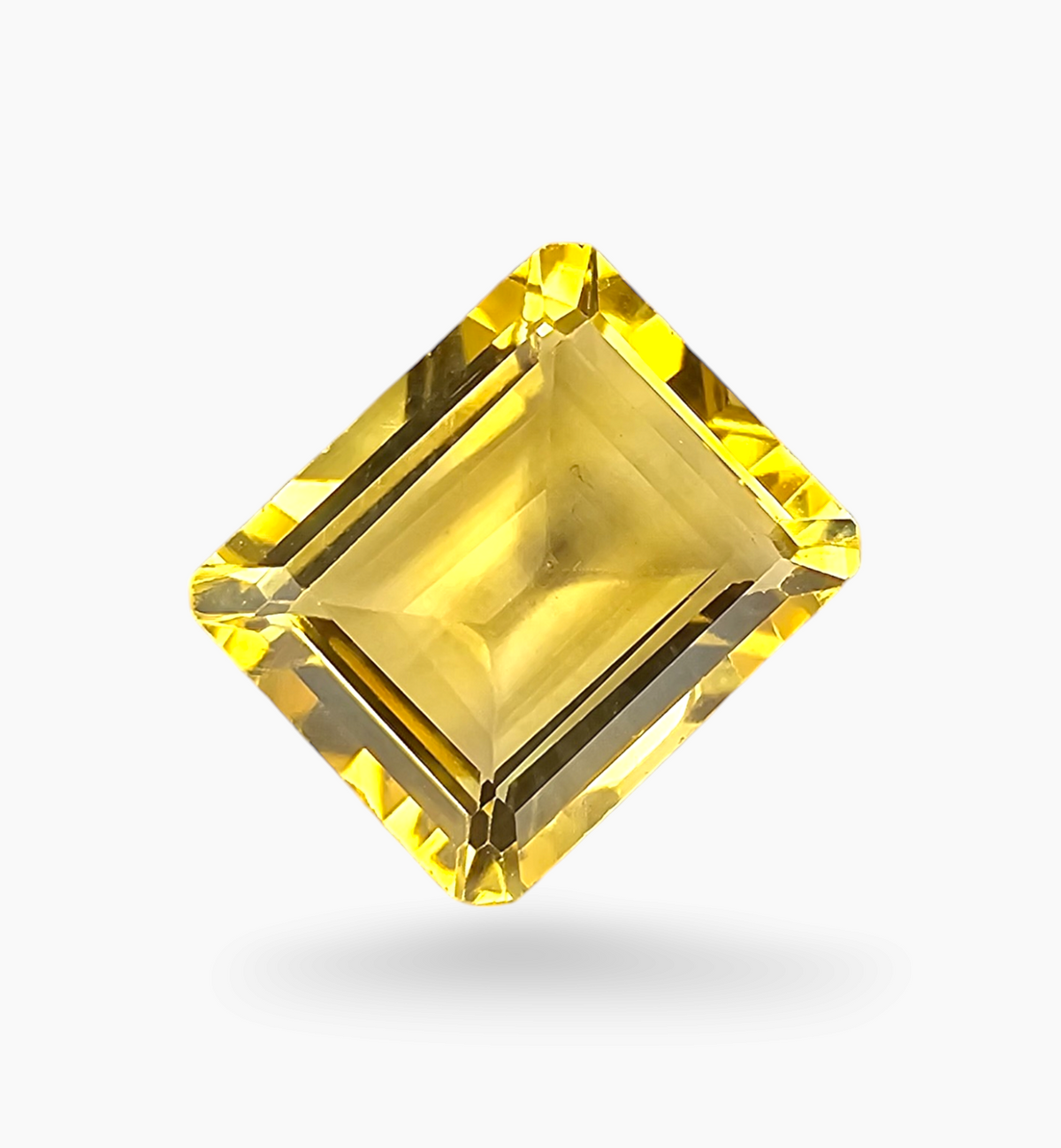 Natural Citrine Crystal 5.74 Carats Emerald Cut Shape Size 12.2x10.2mm