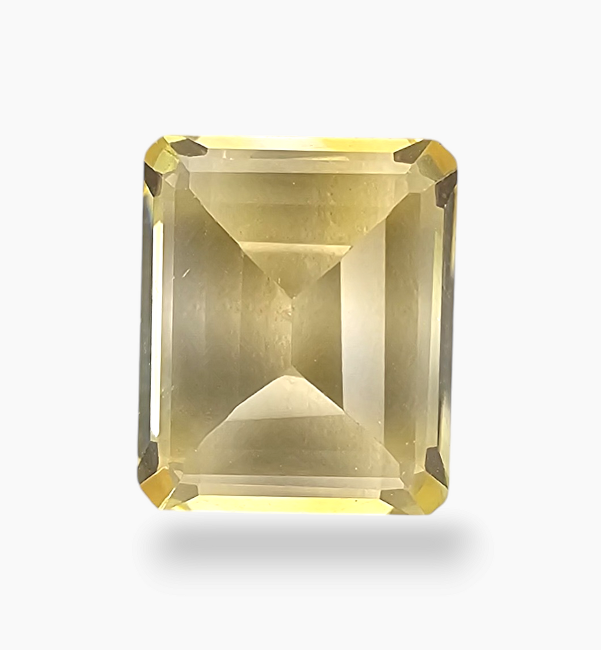 Natural Citrine Crystal 5.74 Carats Emerald Cut Shape Size 12.2x10.2mm