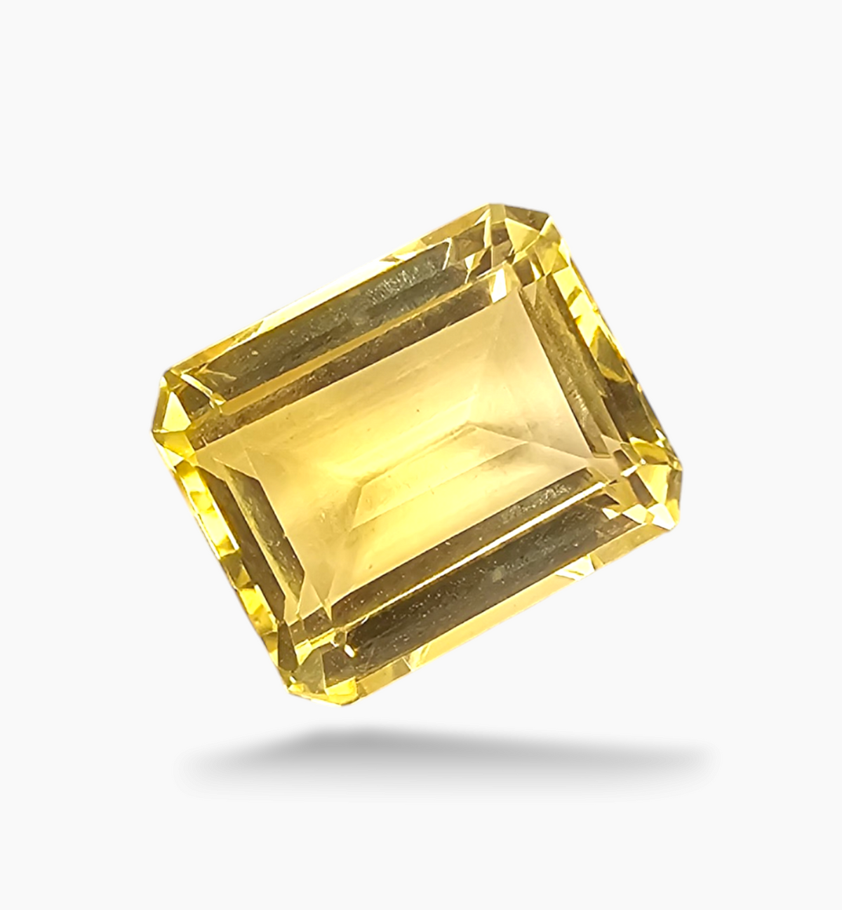 Natural Citrine Crystal 5.90 Carats Emerald Cut Shape Size 12x10mm