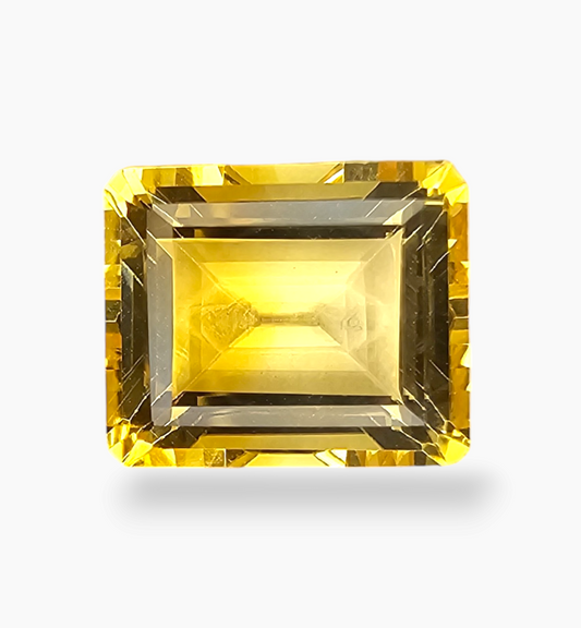 Natural Citrine Stone 6.21 Carats Emerald Cut Shape Size 12x10mm