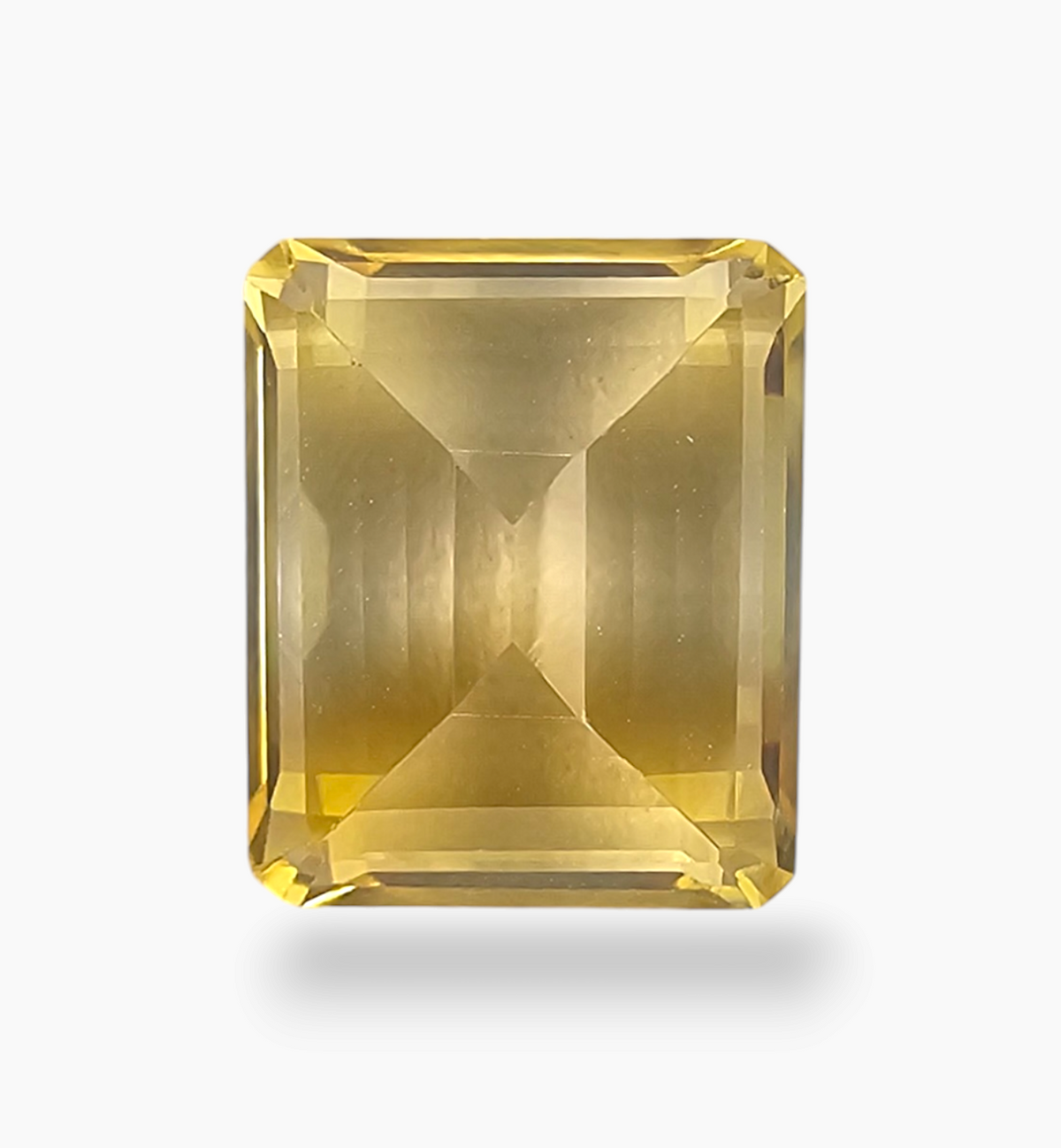 Natural Citrine Stone 6.21 Carats Emerald Cut Shape Size 12x10mm
