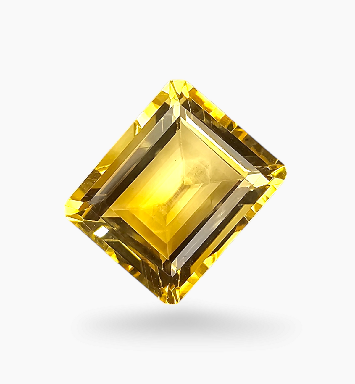 Natural Citrine Stone 6.21 Carats Emerald Cut Shape Size 12x10mm