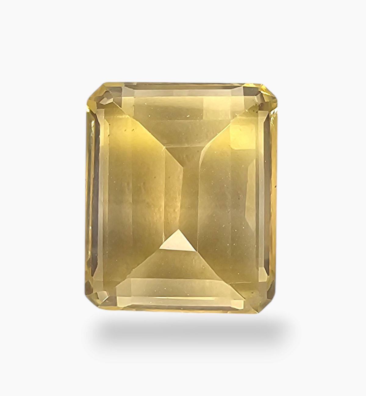 Natural Citrine Rock 6.37 Carats Emerald Cut Shape Size 12x10mm