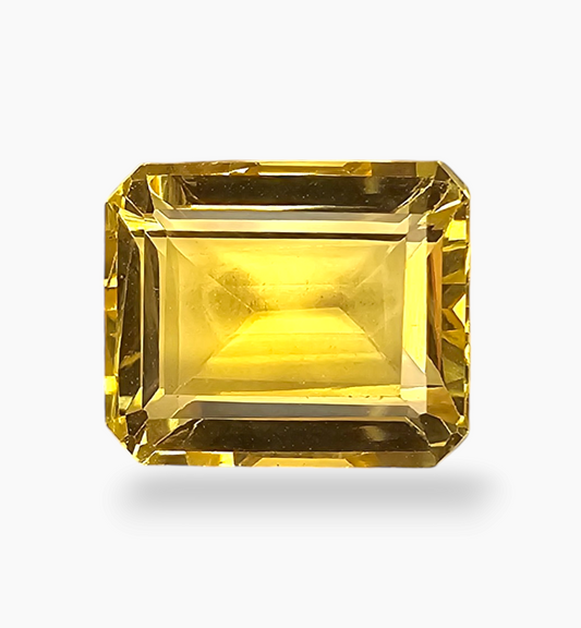 Natural Citrine Rock 6.37 Carats Emerald Cut Shape Size 12x10mm