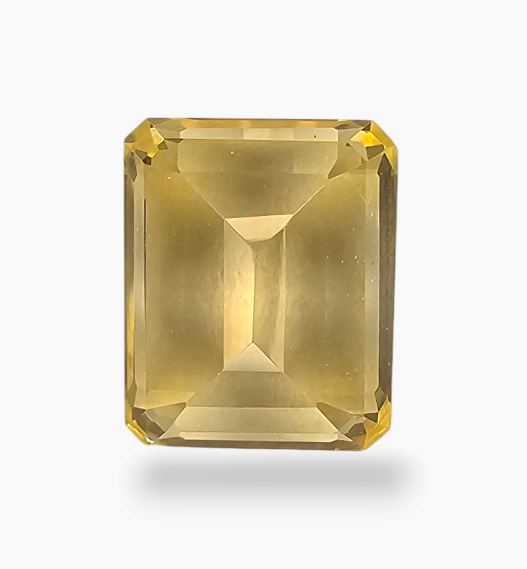 Natural Citrine Crystal 6.61 Carats Emerald Cut Shape Size 12.2x10mm