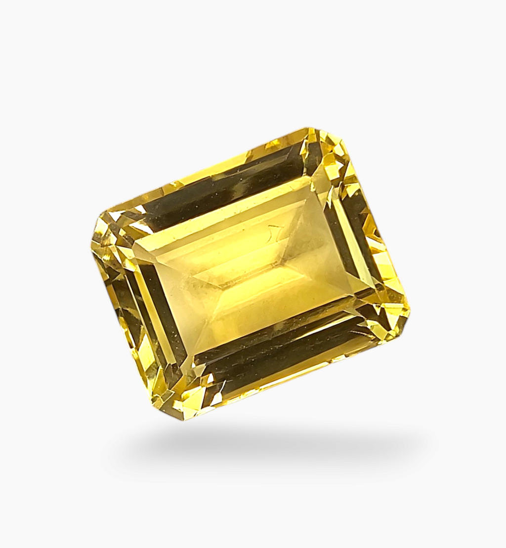 Natural Citrine Crystal 6.61 Carats Emerald Cut Shape Size 12.2x10mm