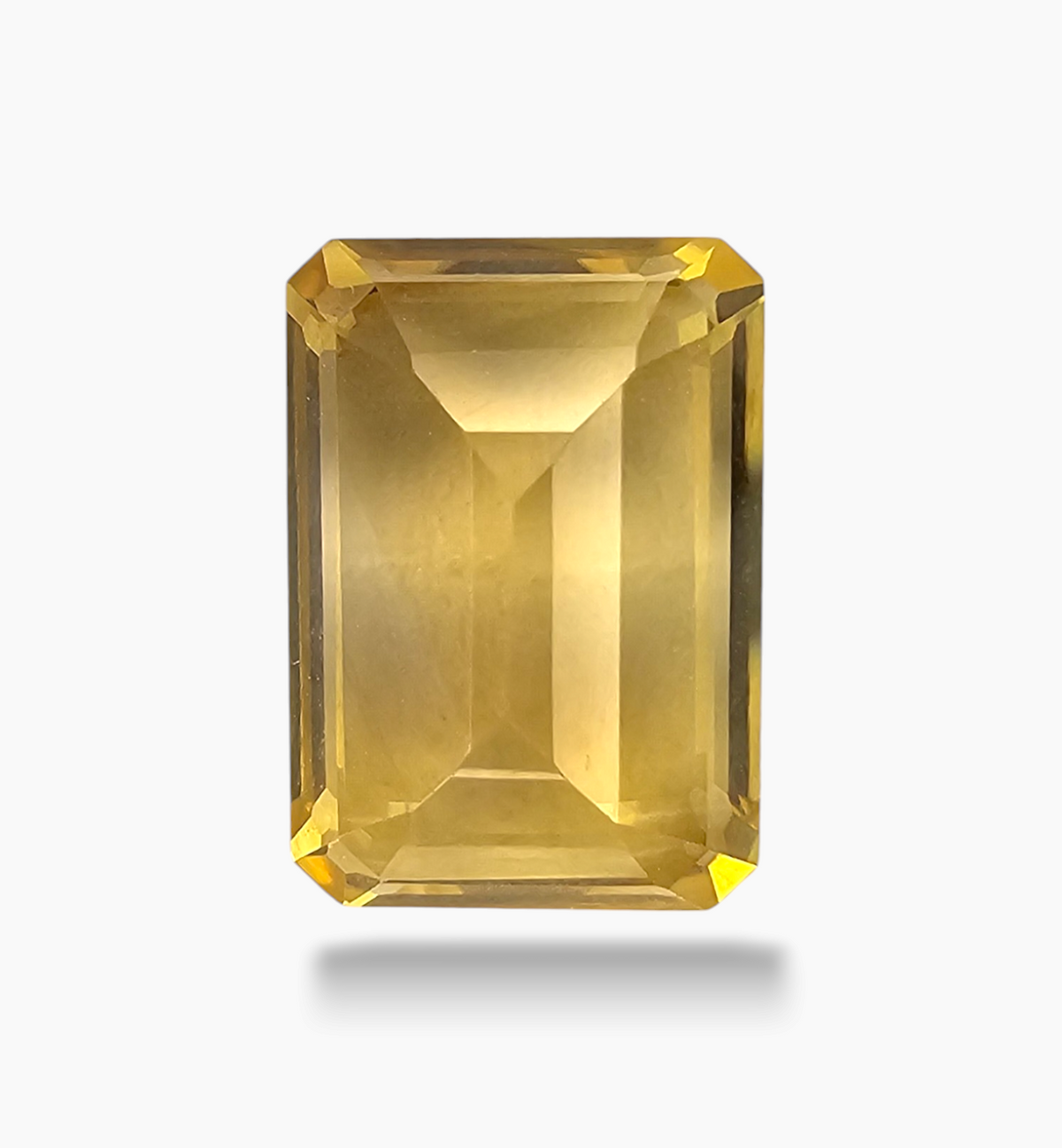Natural Citrine Stone 6.75 Carats Emerald Cut Shape Size 14.2x10mm