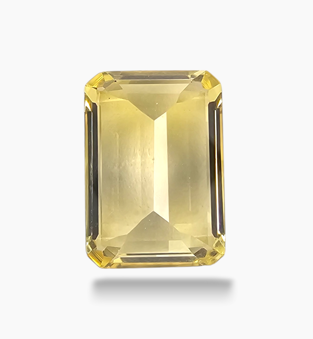 Natural Citrine Crystal 7.00 Carats Emerald Cut Shape Size 14.2x10mm