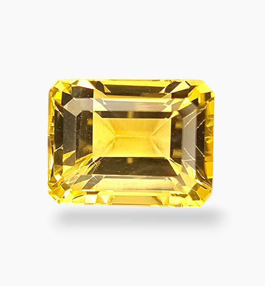 Natural Citrine Crystal 7.71 Carats Emerald Cut Shape Size 12x9mm