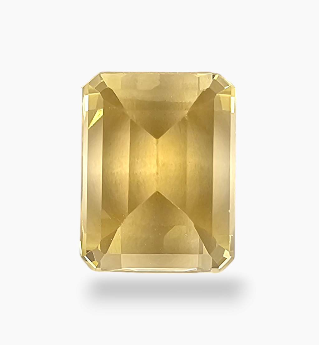 Natural Citrine Crystal 7.71 Carats Emerald Cut Shape Size 12x9mm