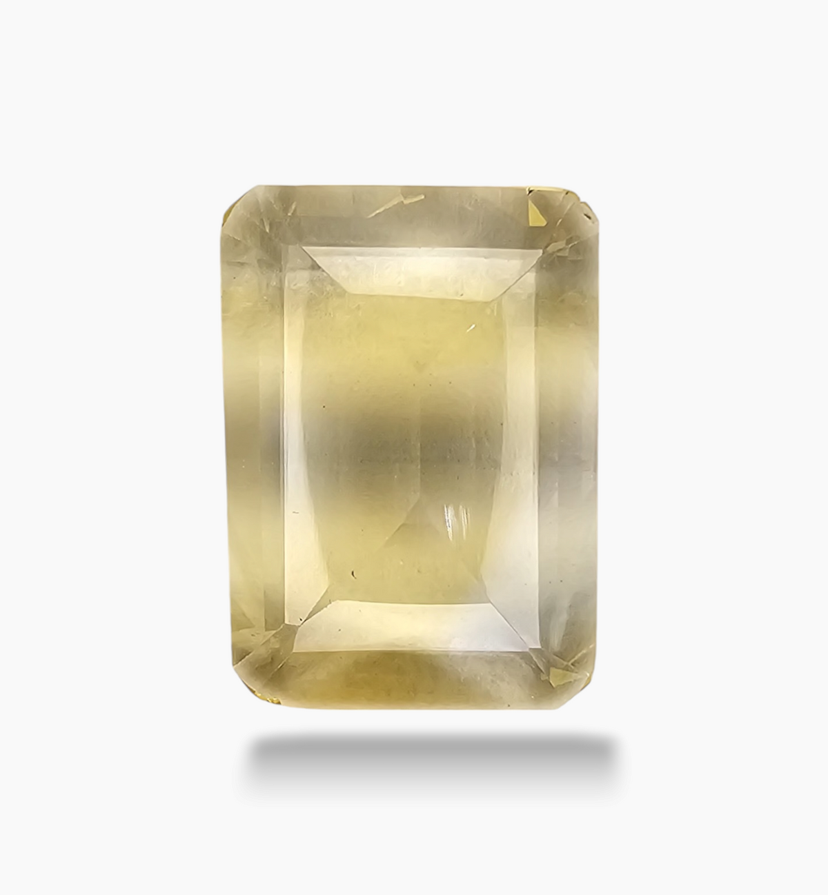 Natural Citrine Stone 7.89 Carats Emerald Cut Shape Size 17.9x12.8mm