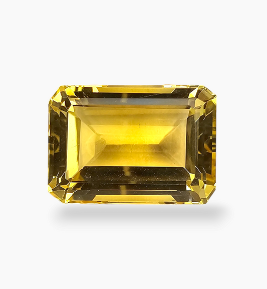 Natural Citrine Crystal 8.19 Carats Emerald Cut Shape Size 14.2x9.9mm