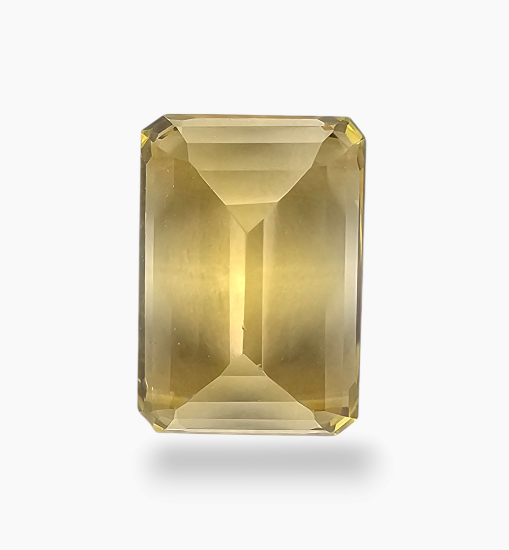 Natural Citrine Crystal 8.19 Carats Emerald Cut Shape Size 14.2x9.9mm