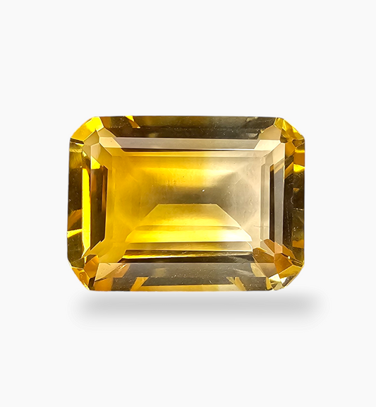 Natural Citrine Crystal 9.81 Carats Emerald Cut Shape Size 16x12mm