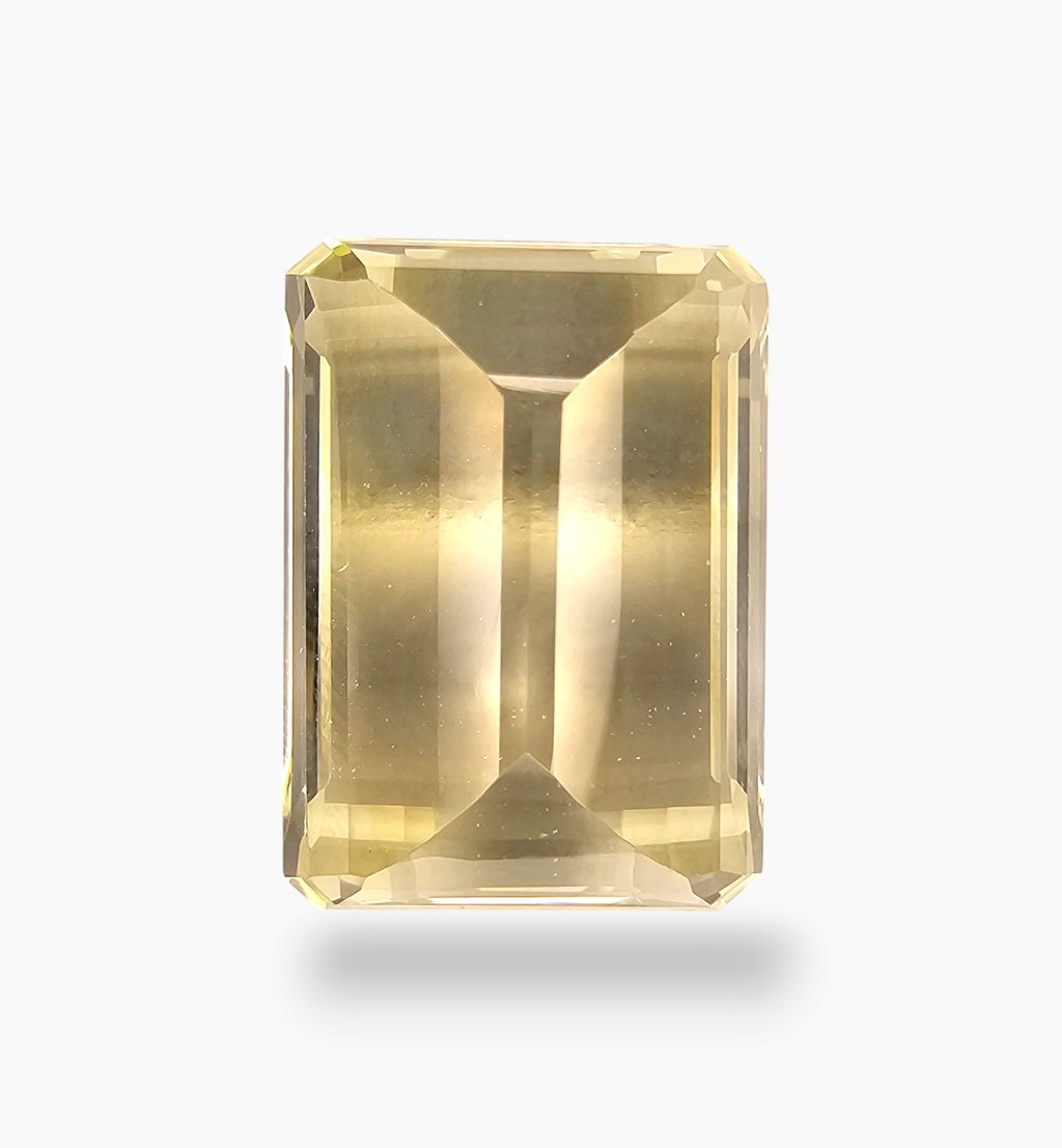 Natural Citrine Stone 31.66 Carats Emerald Cut Shape Size 21x16mm