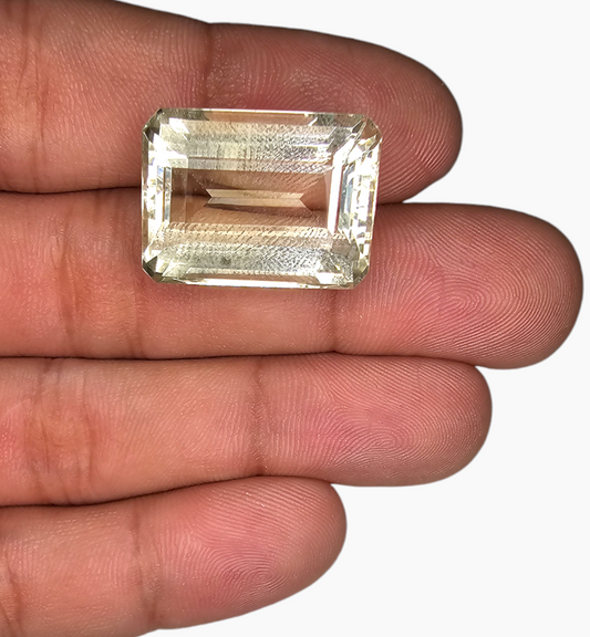 Natural Citrine Stone 31.66 Carats Emerald Cut Shape Size 21x16mm