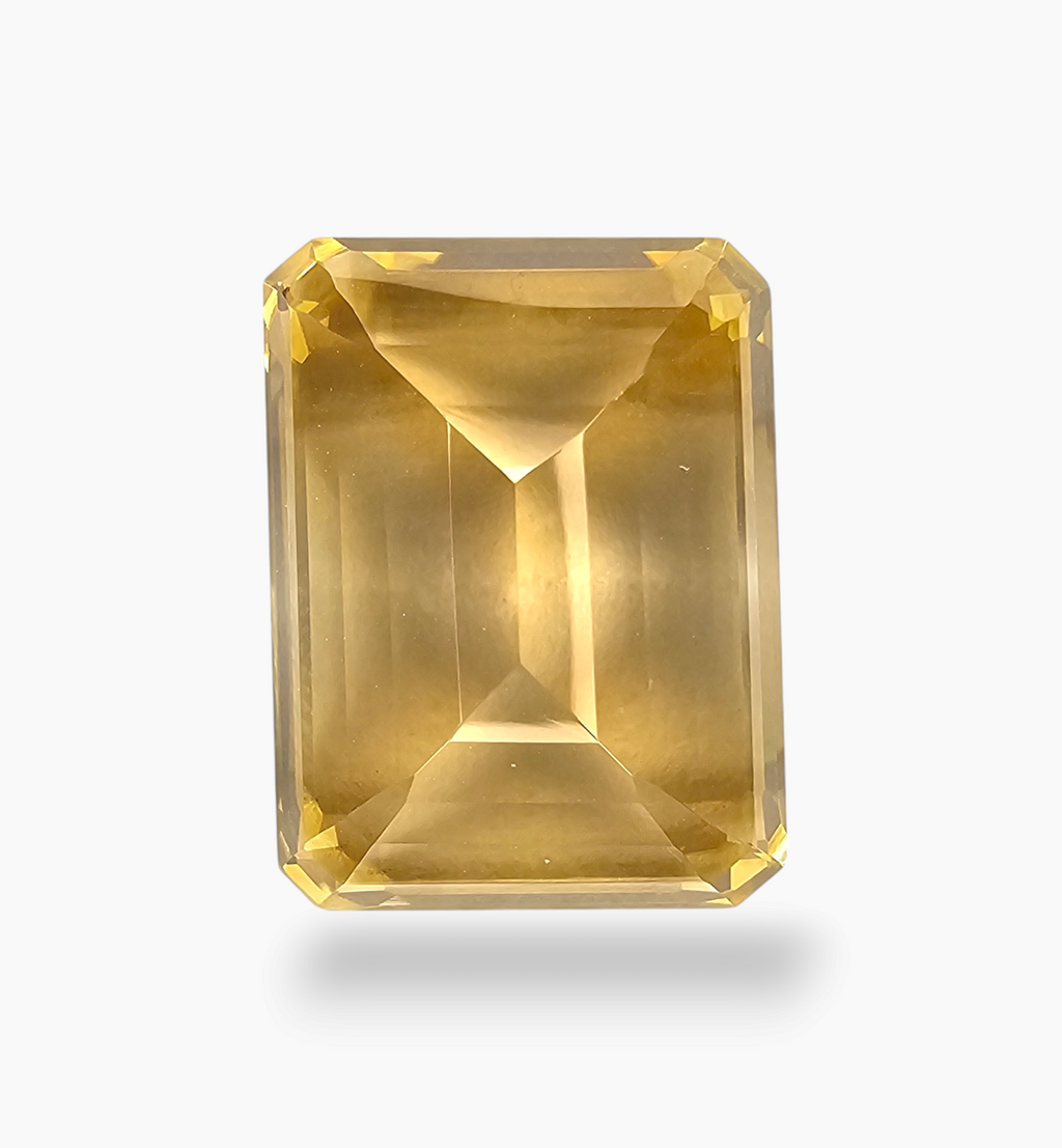 Natural Citrine Stone 23.29 Carats Emerald Cut Shape Size 20x15.2mm
