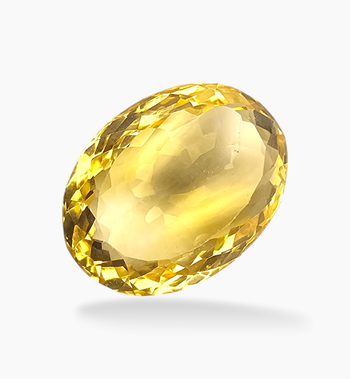 Natural Citrine Stone 10.01 Carats Oval Shape Size 16.5x12.4mm