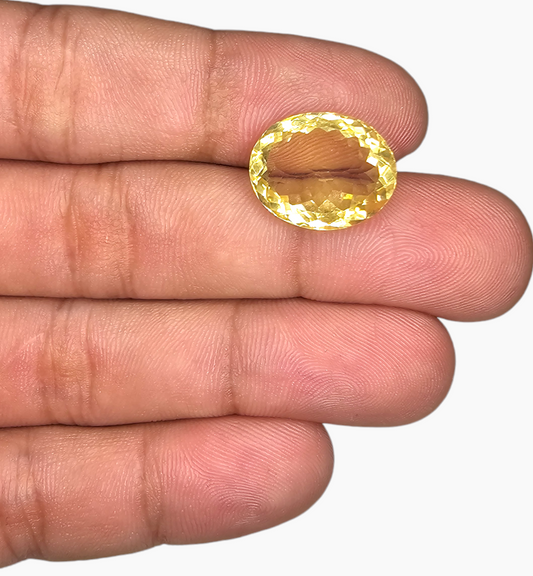 Natural Citrine Stone 10.28 Carats Oval Shape Size 16.3x13.3mm