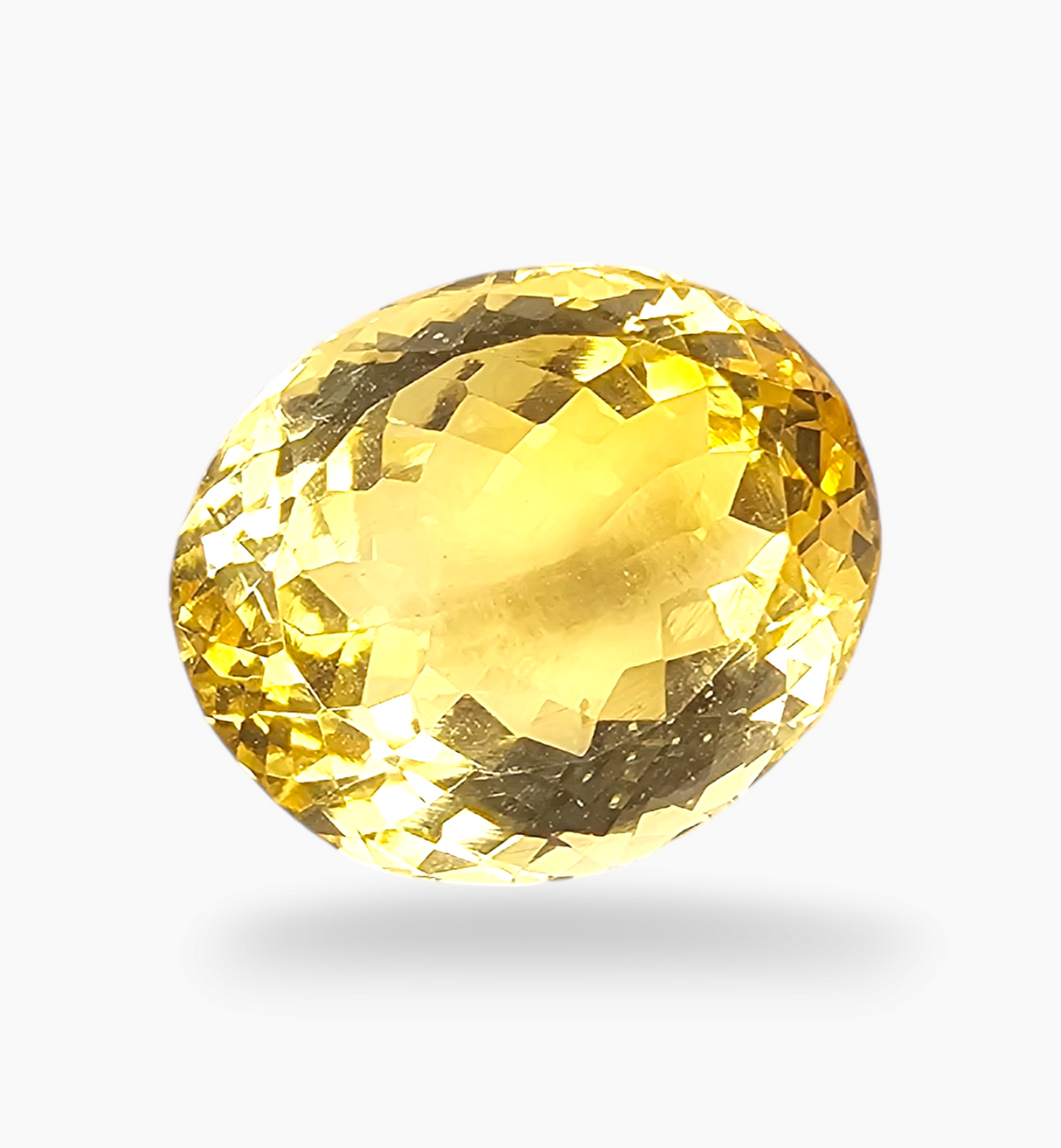 Natural Citrine Stone 10.72 Carats Oval Shape Size 14.8x12.4mm