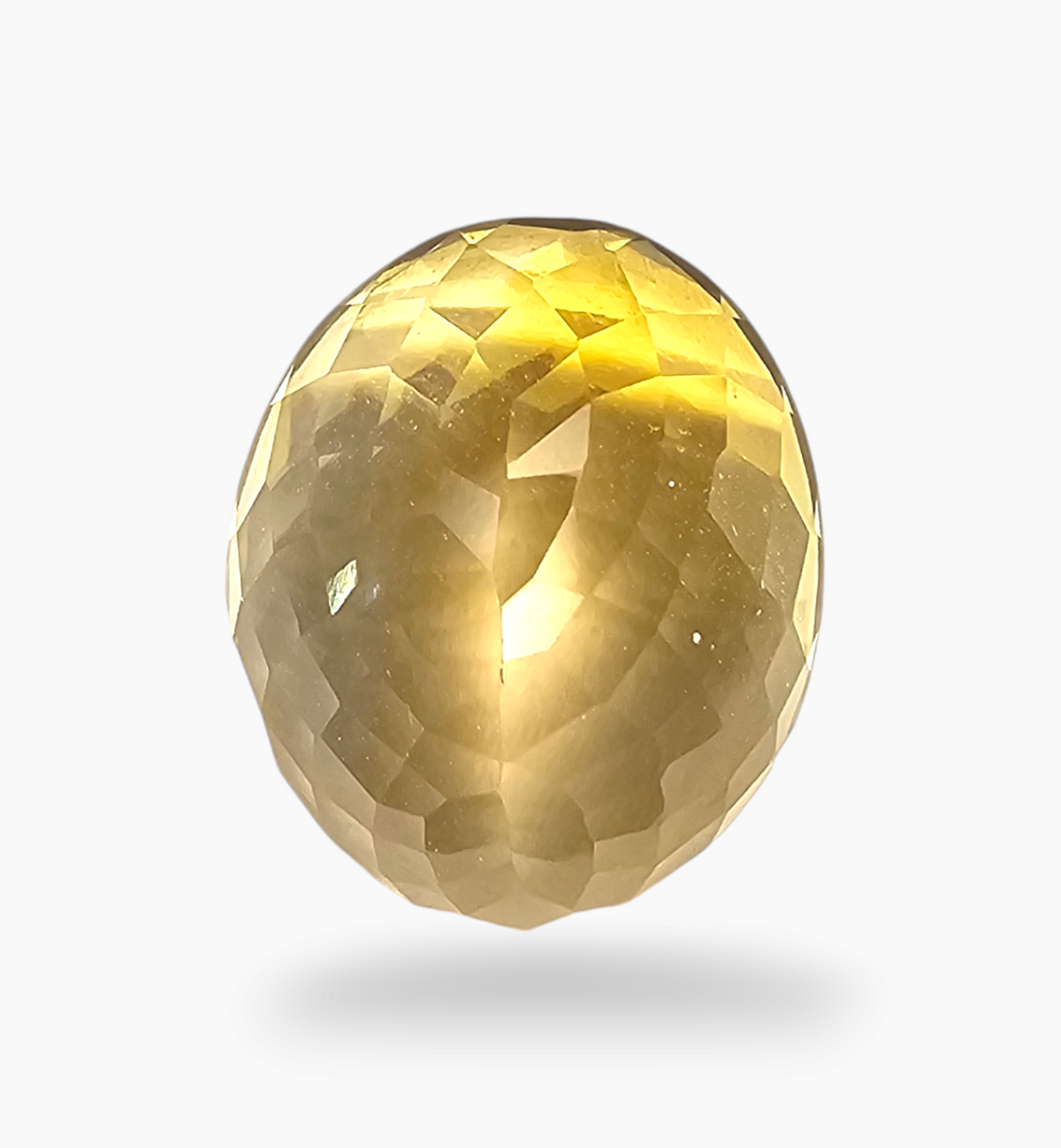 Natural Citrine Stone 10.72 Carats Oval Shape Size 14.8x12.4mm